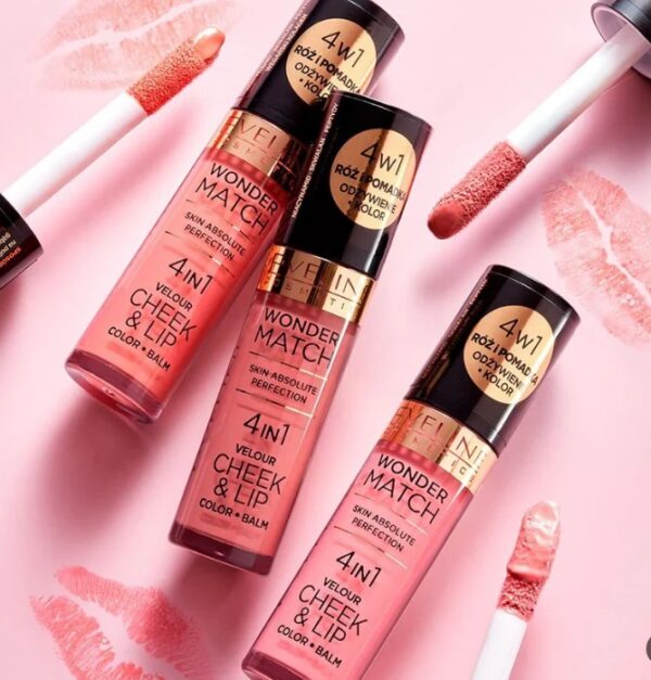 Eveline Wonder Match 4 IN 1 Velour Cheek & Lip